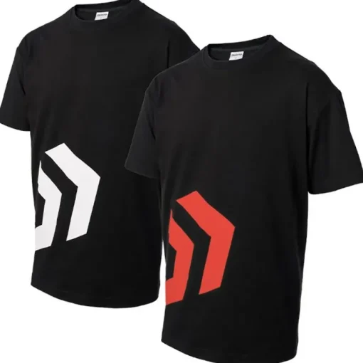 Daiwa Angled DVEC Black / Red Fishing T-Shirt