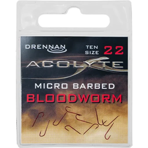 Drennan Acolyte Bloodworm Micro Barbed Fishing Hooks