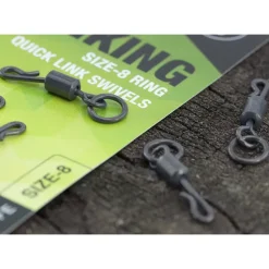 Thinking Anglers PTFE Size 8 Ring Quick Link Swivels