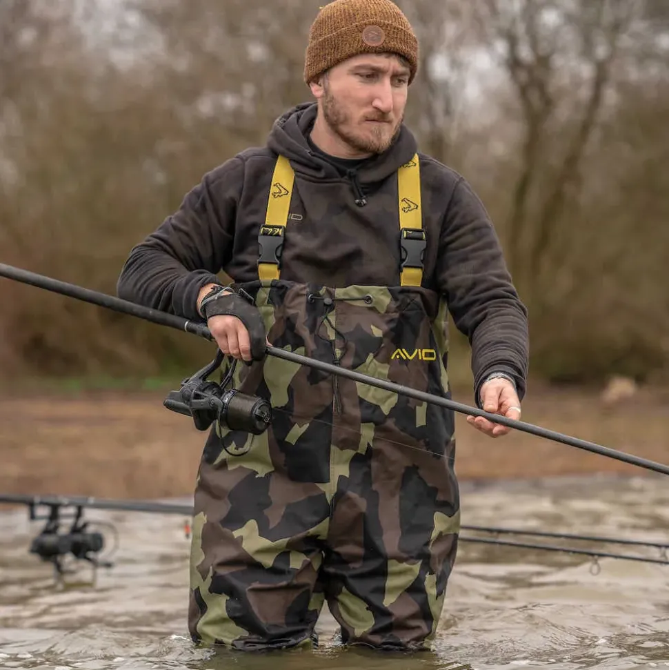 Avid Carp 420D Camo Chest Fishing Waders