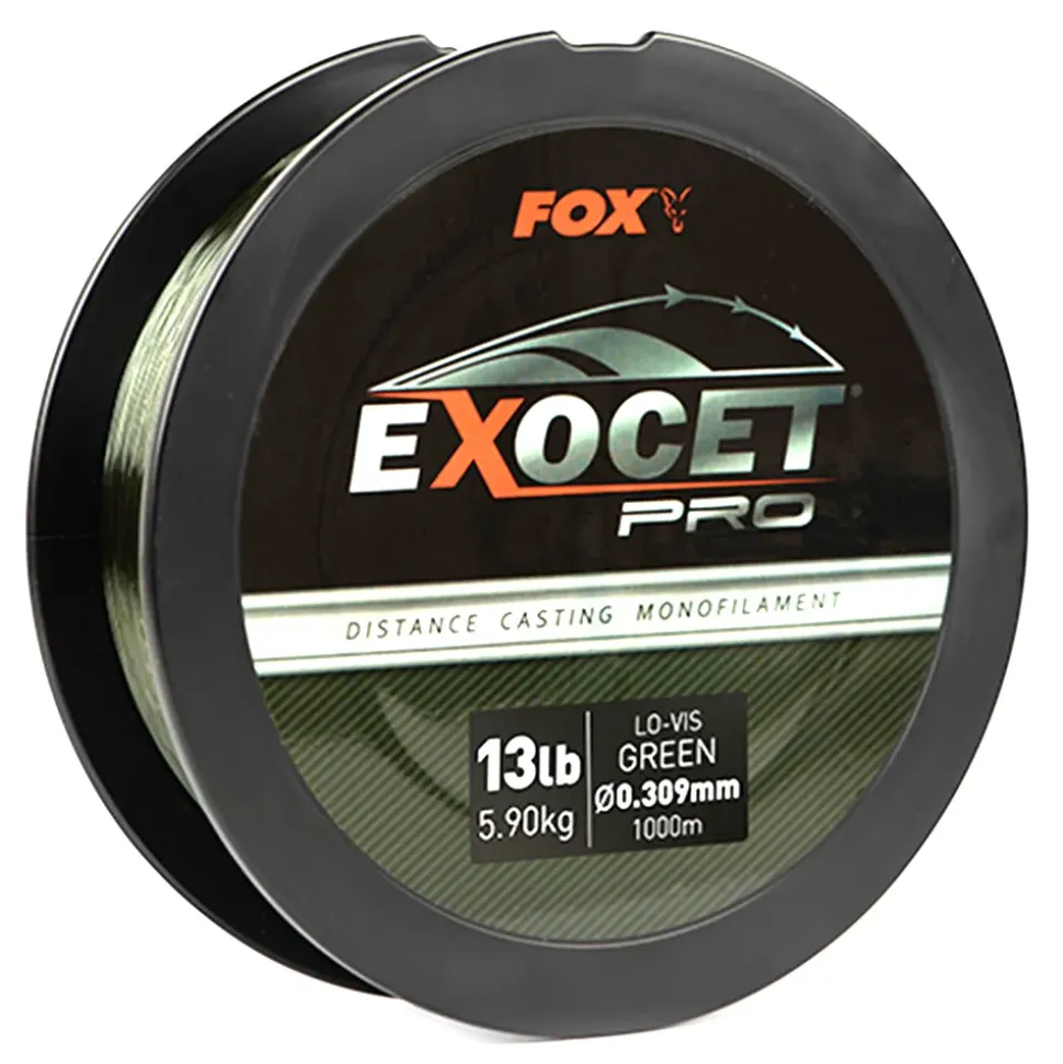 Fox Exocet Pro Lo-Vis Green Fishing Mono Line 1000m