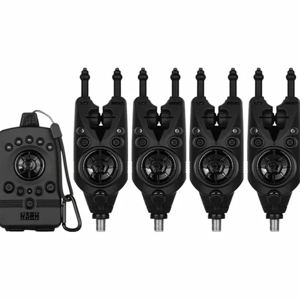 Nash Siren R4 4-Rod Fishing Bite Alarm Presentation Set