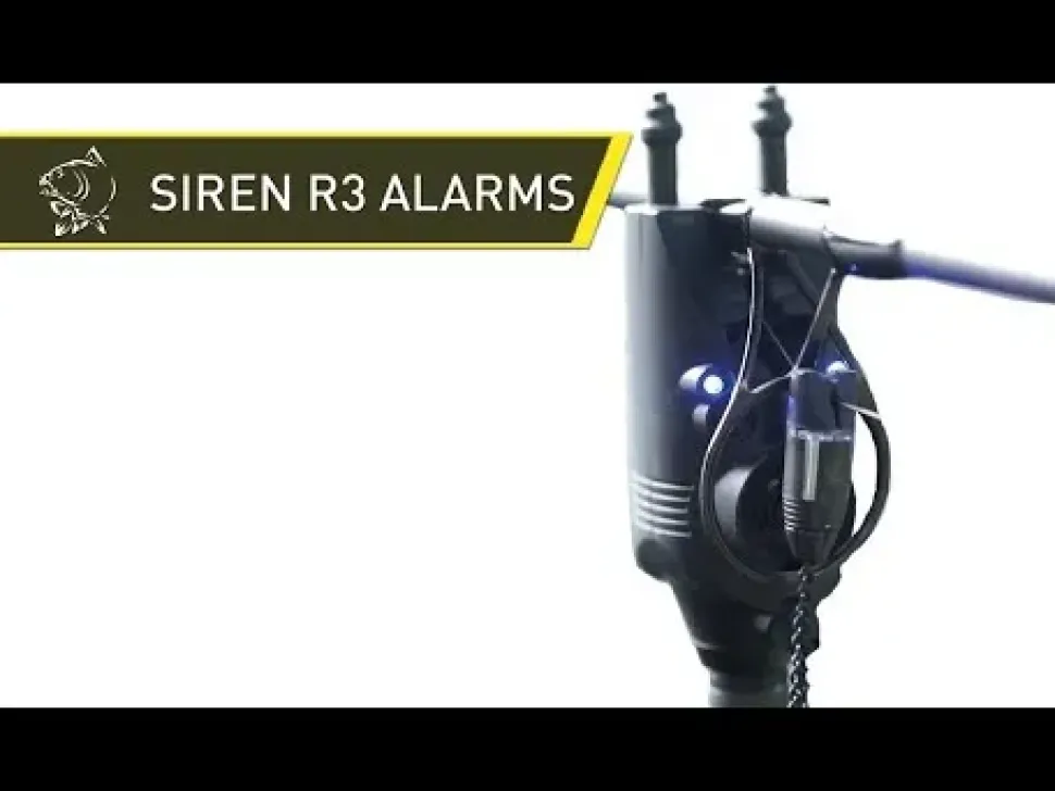 Nash Siren R3+ 3-Rod Fishing Bite Alarm Presentation Set